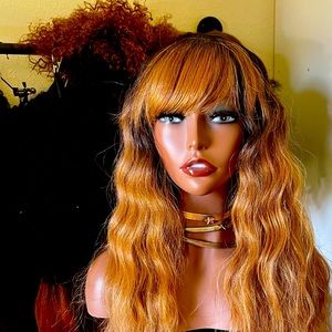 SYNTHETIC WIG WITH BANGS!!! NWOT!!!